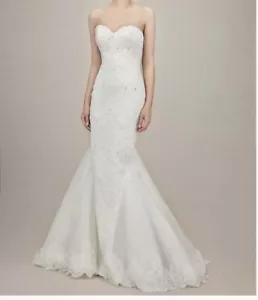 enzoani Brautkleid Kenzington 12 Ivory Spitze Tüll Meerjungfrau Schleppe - Bild 1 von 24