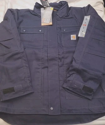 Abrigo Carhartt Duck para hombre XL azul marino resistente al fuego chaqueta swing completa 102182-410  Foto 1 de 4