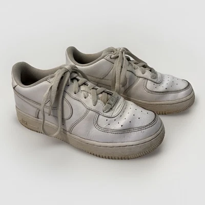Youth Nike AF1 White Leather Classic Sneakers Size 6Y DH2920-111 - Image 1 of 4
