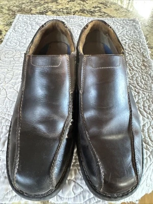 Mocasines sin cordones Chaps de cuero para hombre, marrón, talla 12 m Foto 1 de 4