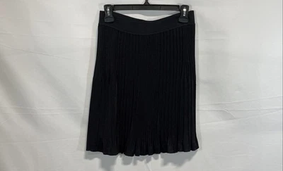 Balenciaga Women's Black Vintage Pleated Skirt Size 42 - Image 1 of 4