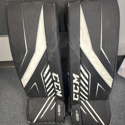 Almohadillas para piernas de portero de hockey sobre hielo CCM AXIS 1,5 tamaño interno 28” pulgadas + 1” pulgadas  Foto 1 de 4