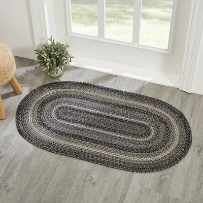 Farmhouse 27"x48" Accent Rug Black Sawyer Mill Textured Floor Decor VHC Brands - Image 1 of 4