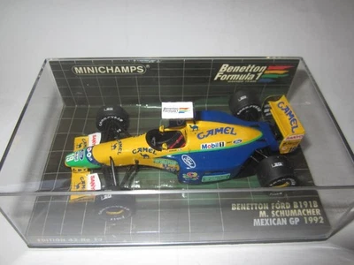 PMA Minichamps 1/43 Benetton B191B Ford Mexico GP 3° posto #19 Schumacher Camel - Immagine 1 di 4