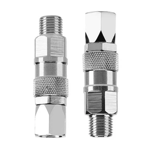 Pack of 2 Steel Swivels Joints for Airless Sprayers 360Degree Rotation 1/4Inch - Picture 1 of 8
