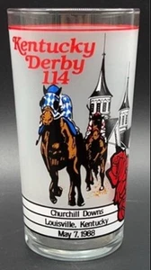 Kentucky Derby 114 Mint Julip Glass May 1988 Churchill Downs Louisville, KY - Picture 1 of 3