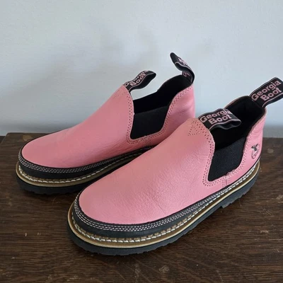 Zapato de Trabajo Chelsea Gigante Romeo Cuero Rosa GEORGIA BOOT Para Mujer Talla 7 M Foto 1 de 4