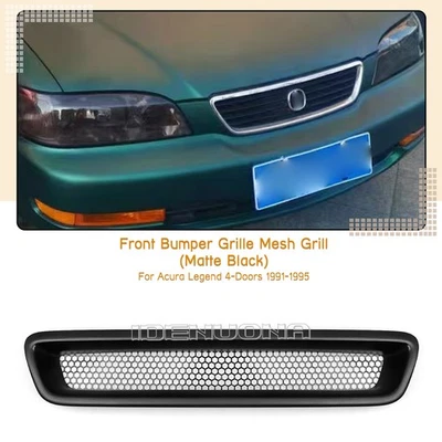 Cubierta de malla de rejilla de parachoques delantero para Acura Legend 4 puertas 1991-1995 1992 mate Foto 1 de 4