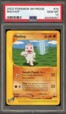 Pokemon Machop Skyridge #074 PSA 10 gemas como nuevo Foto 1 de 2