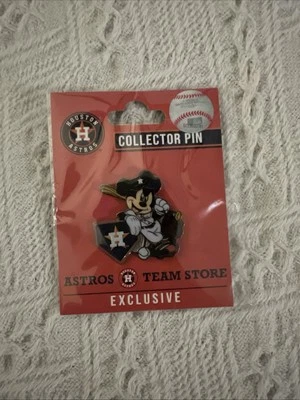 2025 Houston Astros / Disney Mickey Mouse W/ Bat Glove & Home Plate Pin WinCraft - Image 1 of 2