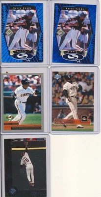 Lote x5 BARRY BONDS 1996-2002 Upper Deck/Donruss/Topps Lote Giants LS16 - Imagem 1 de 2
