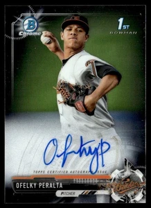 2017 Bowman Chrome Prospect Autographs Ofelky Peralta Auto Baltimore Orioles - Picture 1 of 2
