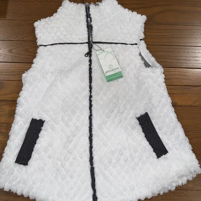 Chaleco Aventura First Frost Pequeño Blanco Polar Bolsillos Sostenible Foto 1 de 4