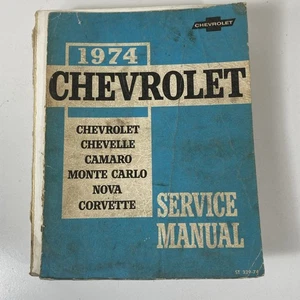 Chevrolet 1974 manual de servicio Corvette Chevy Nova Camaro Chevelle Monte Carloc94 - Imagen 1 de 9