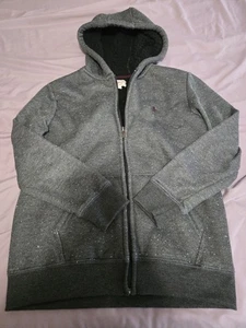 Original Penguin Fleece  Fulll Zip Hoodie Size Medium Boys Gray - Picture 1 of 4