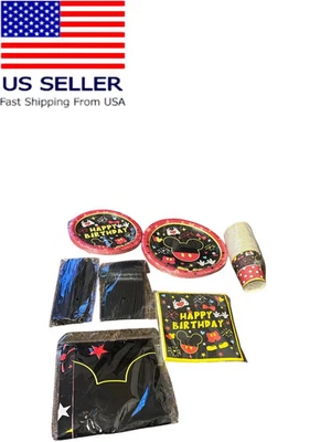 Товары для вечеринки на день рождения Mickey Mouse чашки тарелки салфетки скатерть вилки ножи - Изображение 1 из 4