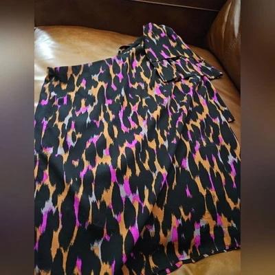 Trina Turk Top Animal Print Orange Pink Black XS - Image 1 of 4