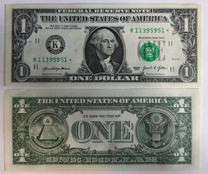 Billete estrella 2021 Estados Unidos 1 dólar repuesto UNC - Imagen 1 de 1