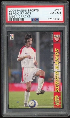 2004 Panini Sports Mega Cracks Sergio Ramos 275 BIS Rookie RC PSA 8 Spain - Image 1 of 2