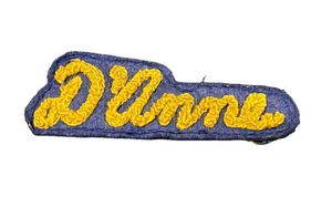 Vintage Felt Letterman Patch Letter Name “D’Anne” Blue Yellow Gas Station? - Picture 1 of 4