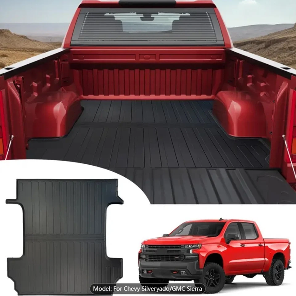 Alfombrilla de caja de camioneta de alta resistencia para Chevy Silverado/GMC Sierra 1500 2019-2025 */L Foto 1 de 4