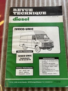 REVUE TECHNIQUE Diesel UNIC IVECO TURBODAILY 35 10 49 10 35.10 49.10 Turbo daily - Picture 1 of 10