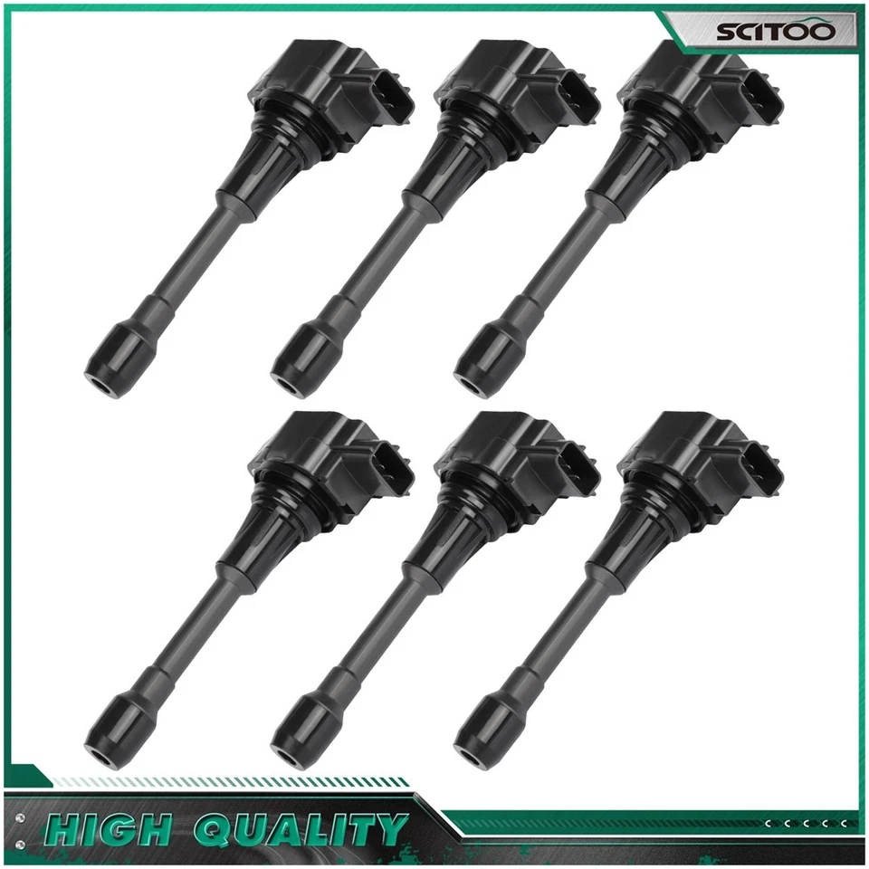 Bobinas de encendido 6 piezas para Nissan GT-R 3,8 L 2009 2010 2011 2012 2013 2014 2015-2020 Foto 1 de 4