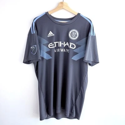 New York City FC 2018-2019 USA Adidas Grey Away Soccer Shirt Jersey Size XL - Image 1 of 4