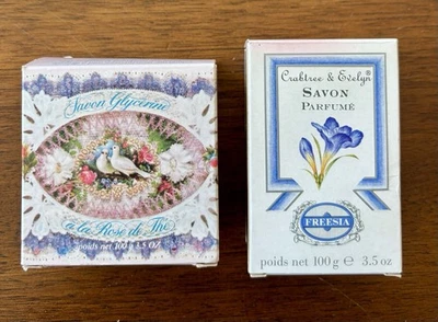 Crabtree & Evelyn 2 Bars Of Vintage Soap Bar Freesia  & Tea Rose Glycerin - Image 1 of 4