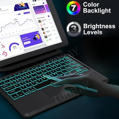 Backlit Keyboard with Touchpad Mouse For Blackview Tab 7 8 10 11 70 WiFi Tablet - image 1 of 4