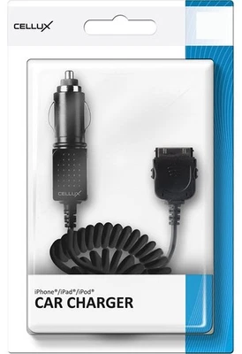 Cellux Caricatore Auto Cavo Di Ricarica Per Apple Ipad 1 2 3 1G 2G 3G 30-Pin - Immagine 1 di 2