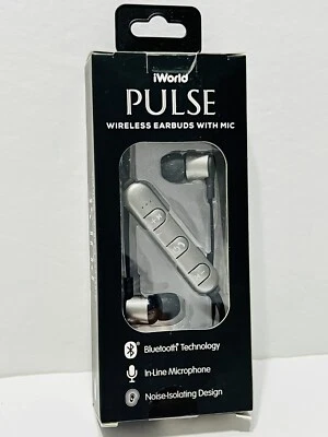 iWorld Pulse Auriculares Inalámbricos Bluetooth Micrófono en Línea PLATEADO Android/iOS Foto 1 de 4