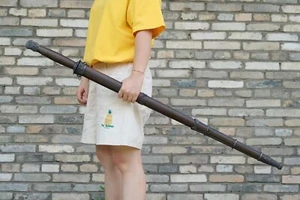 43" HANDMADE CHINESE LONG JIAN SWORD 1095 HIGH CARBON STEEL HUALI WOOD SHEATH - Picture 1 of 9