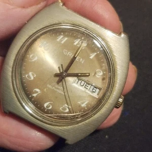 Reloj para hombre vintage GRUEN suizo de cuerda automática 17 joyas ¡FUNCIONA RESISTENTE AL AGUA! - Imagen 1 de 9