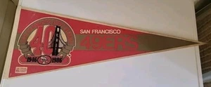 San Francisco 49ers Vintage Felt Pennant Forty Niners 40 Anniversary Original 86 - Picture 1 of 6