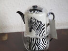 tea for one teapot and cup set. Zebra Design.