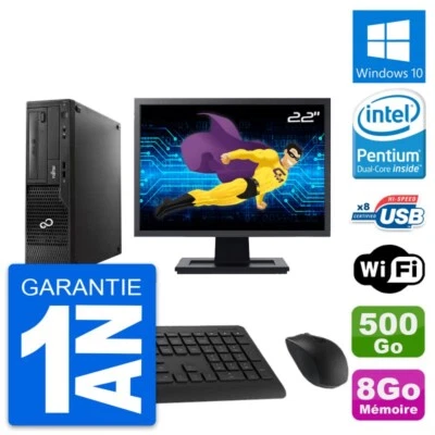 PC Fujitsu E510 Dt Pantalla 22" Pentium G2020 RAM 8Go Disco 500Go Windows 10 Wi - Imagen 1 de 4