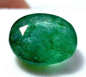 16.60 Ct Natural Green Emerald Zambian GGL Certified TOP Quality Treated Gem - Picture 1 of 4