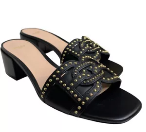 Bally Peoni Mules diapositive in pelle con borchie 40 mm misura 38 - Foto 1 di 8