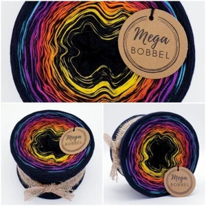 MegaBobbel*Rausch d Farben*71*Fädigkeit+Länge n. Wahl*Verlauf Garn Wolle Lace