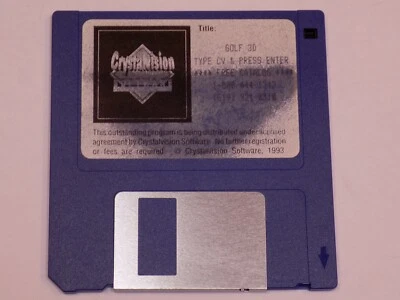 Golf 3D CrystalVision Game Software 3.5 Disk Windows PC Computer Program Vintage - Image 1 of 2