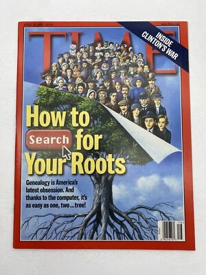 1999 Time Magazine April 19 How To Search For Your Roots Newsstand High Grade - Image 1 of 3