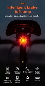 Luce Coda Bici LED Giyo Smart Luce Posteriore Bicicletta Bici da Strada Impermeabile per MTB