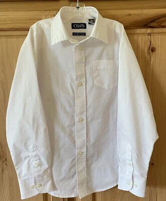 BOY’S CHAPS WHITE L/S COLLAR SHIRT SIZE XS-6/7 PERFECT COND. - Image 1 of 4