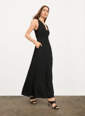 NWOT $350 Donna Karan Paint The Town Criss-Cross Maxi Dress Cocktail 8 - Image 1 of 4