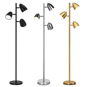 Modern Floor Lamp Living Room Free Standing with 3 Rotatable Lights 2700K-6500K - Picture 1 of 21