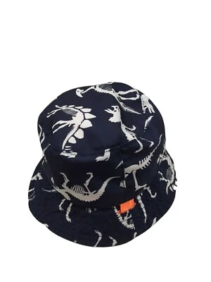 Sombrero para el sol Carters Boys 12-24M diseño dinosaurio azul naranja correa reversible  Foto 1 de 4
