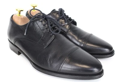 Suitsupply Hombre EU39 Negro Derby Blake-Stitched Caña Cuero Formal con Cordones - Imagen 1 de 4