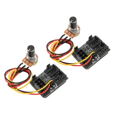 2x PC Fan Controller 3 Pin 4 Pin Fan Adapter PWM PC Case Cooling Fan Hub 8 W Kit - Image 1 of 4