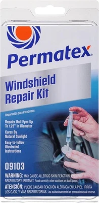 Permatex 09103 Automotive Windshield Repair Kit For Chipped  - 9-piece Kit Foto 1 de 2